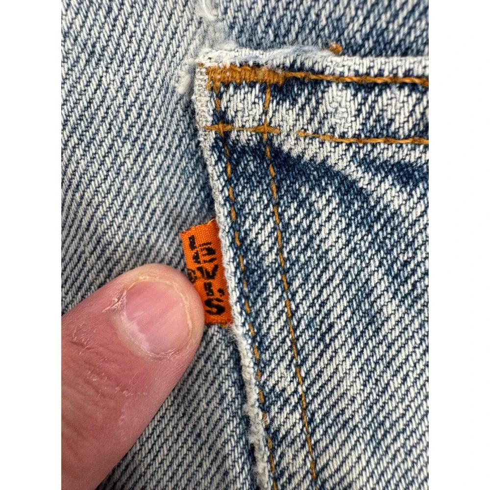 Distressed Vintage Levis‎ 550 Orange Tab Relaxed Fit Mens Jeans W32 L32 Ripped